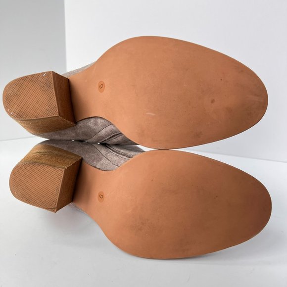 JEFFREY CAMPBELL Gray Taupe Suede Boho Ankle Boots Booties - Picture 11 of 12
